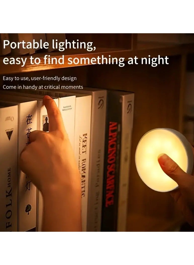 Goolsky 1pc Wireless Motion Sensor Night Light, Bedroom Decor Light, 6LED Detector Wall Decorative Lamp For Staircase Closet Room  - Image 3