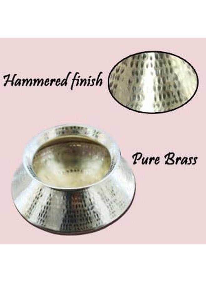 MUKE Handmade Hammered Polished Pure Brass Water Pot Degchi Handi cookwere Indian Brass Cooking Vessel Color Golden Capacity 3.5 Liters Pack of 1 - Image 3