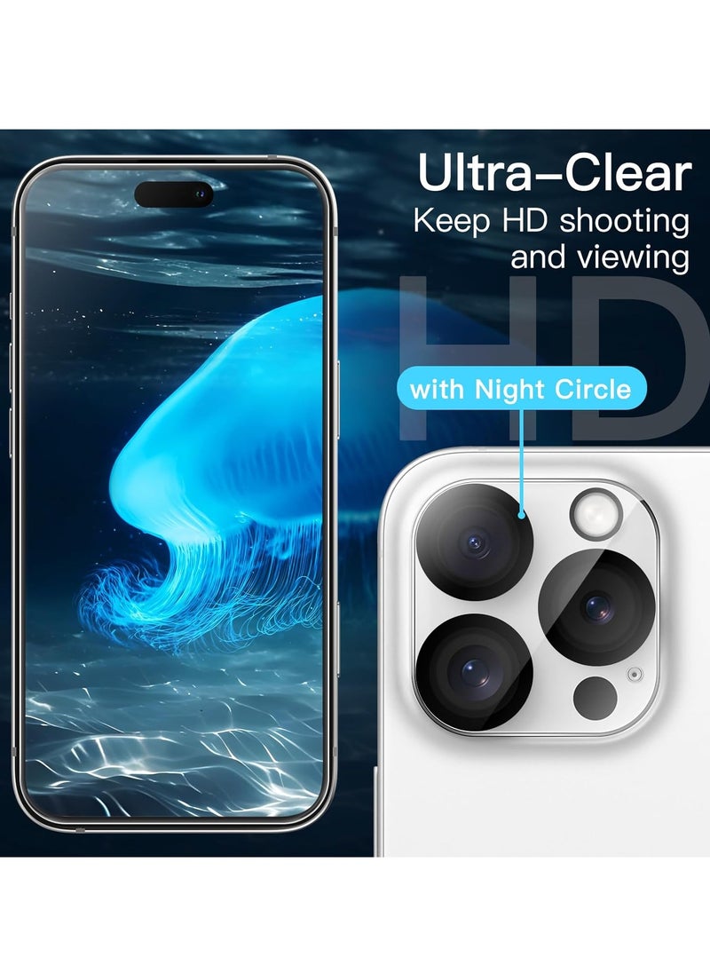 BORTONY iPhone 16 Pro Case with 2 Pack Tempered Glass Screen Protectors and 2 Camera Lens Protectors, Non-Yellowing Shockproof Protective Case Cover for Apple iPhone 16 Pro 6.3 inch  - Image 4