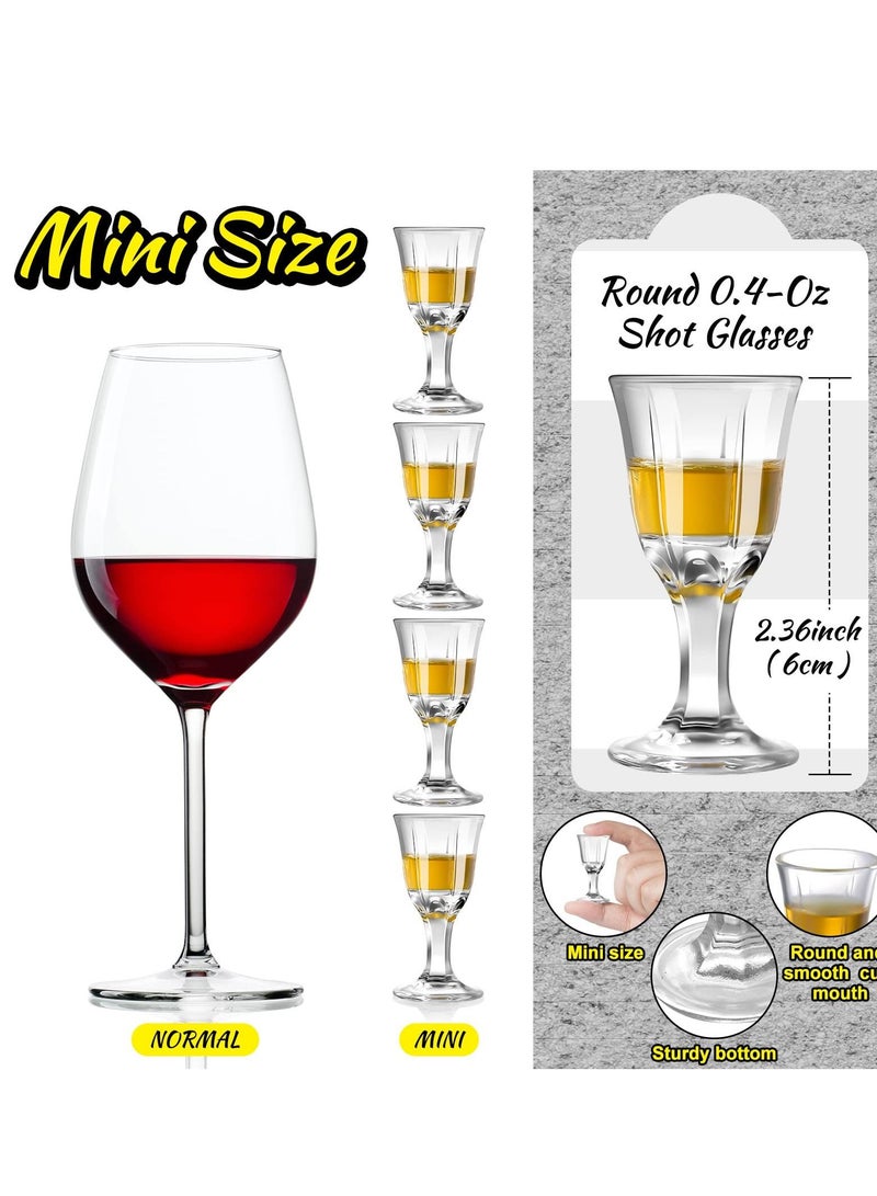 Y&D 12 Pieces 0.4 oz Mini Drink Glass Set, Glasses, Cute Glasses  - Image 5