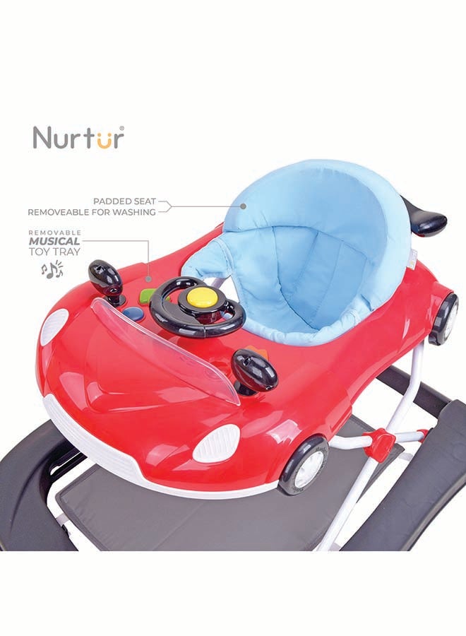 Nurtur 4 In 1 Baby Multi Walker-rocking Function- Music - 5 Height Adjustment- feeding table, car mould, easy fold - Multi - Image 3