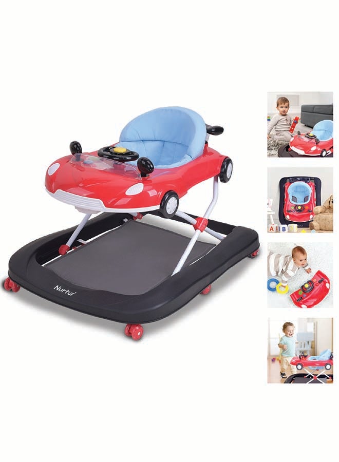 Nurtur 4 In 1 Baby Multi Walker-rocking Function- Music - 5 Height Adjustment- feeding table, car mould, easy fold - Multi - Image 1