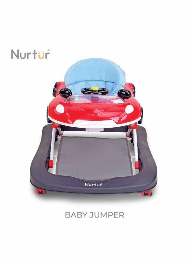 Nurtur 4 In 1 Baby Multi Walker-rocking Function- Music - 5 Height Adjustment- feeding table, car mould, easy fold - Multi - Image 2