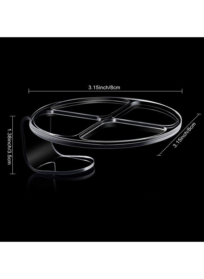 Maitys 2 Pieces Hand Makeup Mixing Palette Makeup Handheld Palette Nail Art Manicure Palette Clear Makeup Palette For Mixing Foundation  - Image 4