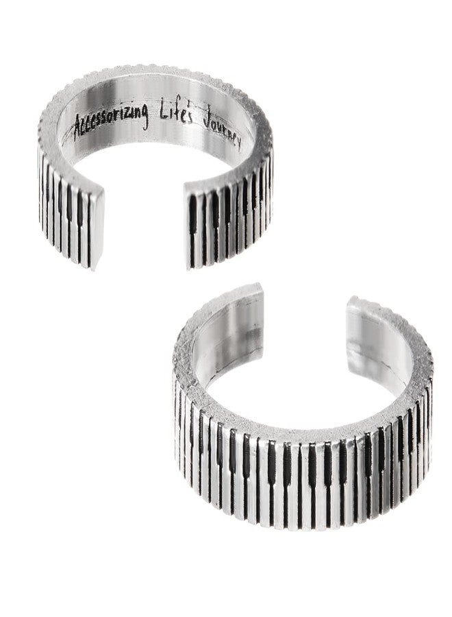Whitney Howard Designs Piano Ring for Women or Men - Minimalist Comfort Fit Open Adjustable Pewter Ring - Musician Piano Player Gift - Image 1