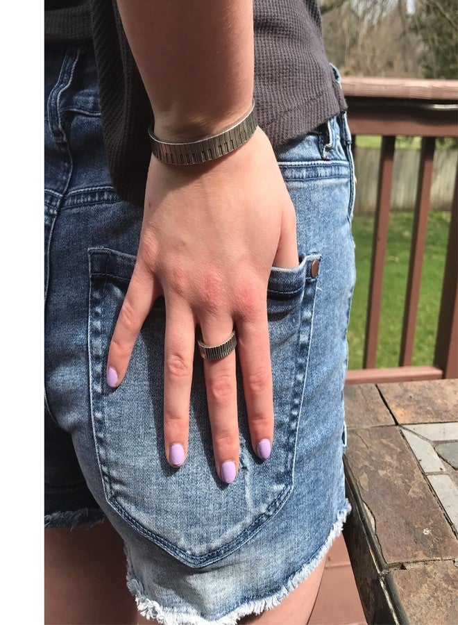 Whitney Howard Designs Piano Ring for Women or Men - Minimalist Comfort Fit Open Adjustable Pewter Ring - Musician Piano Player Gift - Image 3