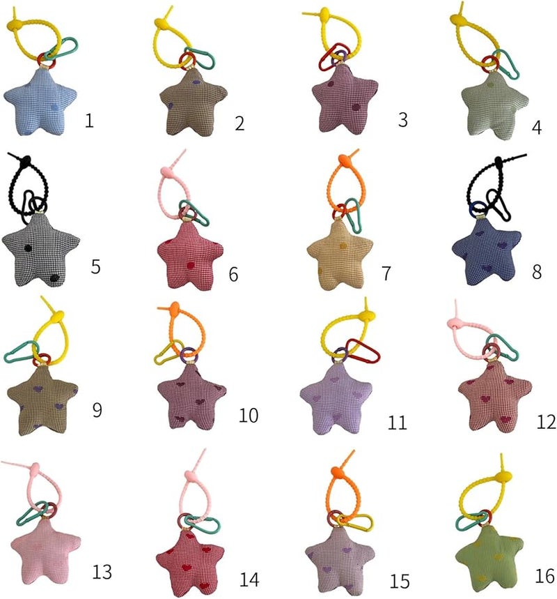 Cute Star Bag Pendant Keychain With Small Doll Charm Multicolor Handbag Accessory For Girls Birthday Gift - Image 3