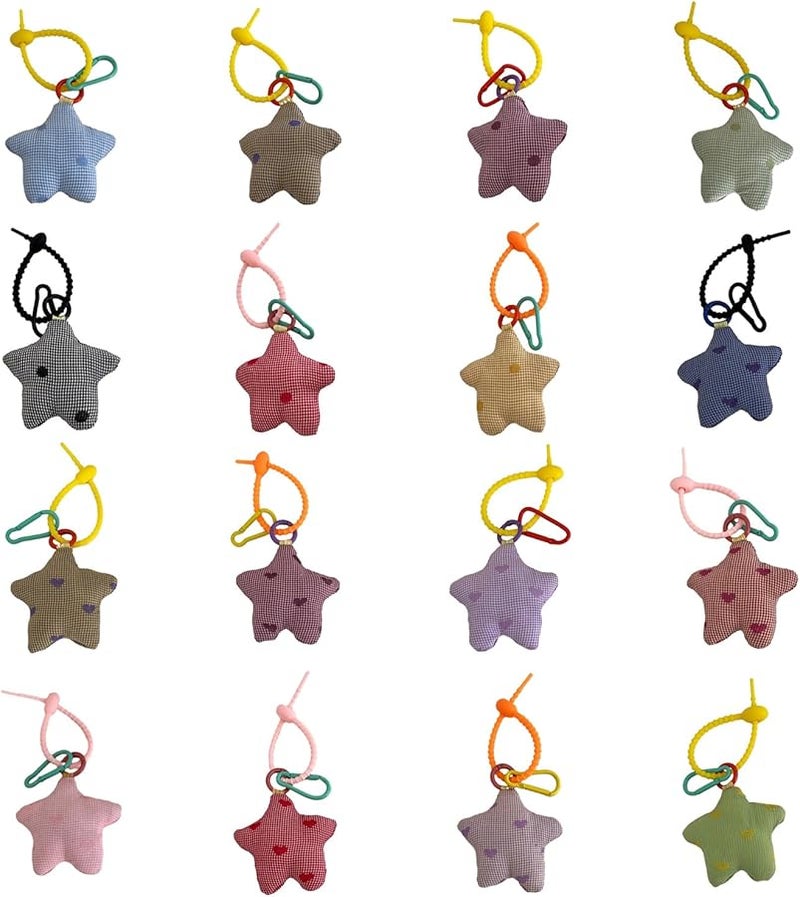 Cute Star Bag Pendant Keychain With Small Doll Charm Multicolor Handbag Accessory For Girls Birthday Gift - Image 2
