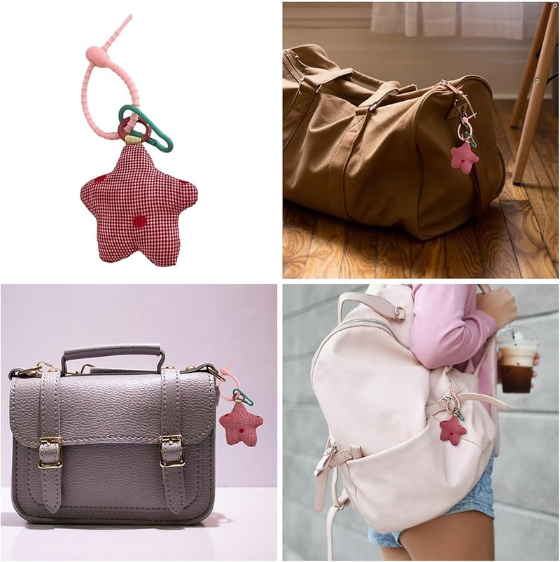 Cute Star Bag Pendant Keychain With Small Doll Charm Multicolor Handbag Accessory For Girls Birthday Gift - Image 1