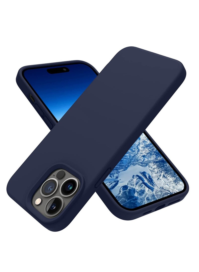 ELTRAZONE Designed for iPhone 14 Pro Max Case, Silicone Shockproof Slim Thin Phone Case for iPhone 14 Pro Max 6.7 inch (Midnight Blue) - Image 1