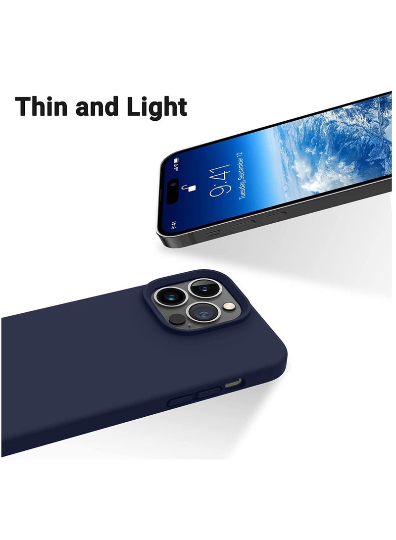ELTRAZONE Designed for iPhone 14 Pro Max Case, Silicone Shockproof Slim Thin Phone Case for iPhone 14 Pro Max 6.7 inch (Midnight Blue) - Image 4