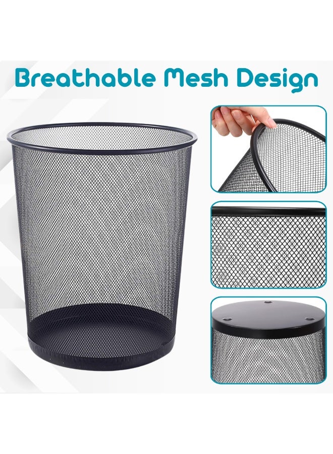 بكسل للأثاث مجموعة 3 قطع سلة مهملات دائرية من الأسلاك المعدنية من بكسل الأثاث، خفيفة الوزن وأنيقة، سلة مهملات مثالية للمنزل والمكتب - Image 4