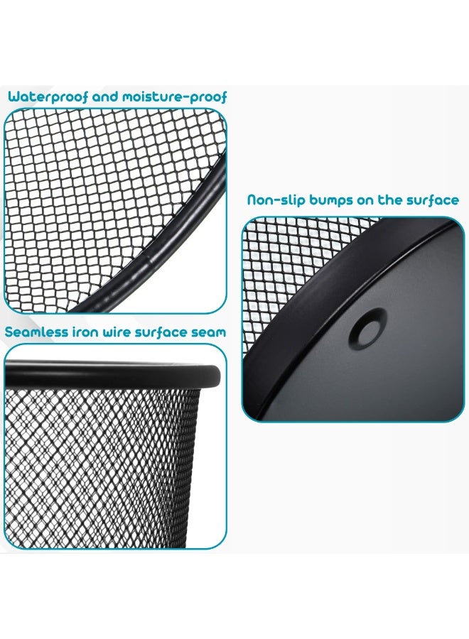 بكسل للأثاث مجموعة 3 قطع سلة مهملات دائرية من الأسلاك المعدنية من بكسل الأثاث، خفيفة الوزن وأنيقة، سلة مهملات مثالية للمنزل والمكتب - Image 5