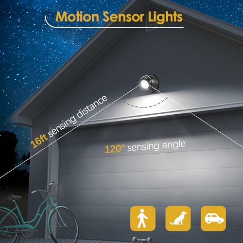 ProGreen 6000K Battery Motion Sensor Light Outdoor Waterproof Wireless LED Battery Powered Wall Light Auto On/Off Night Light 2 Pack Cool White - Image 2