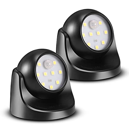 ProGreen 6000K Battery Motion Sensor Light Outdoor Waterproof Wireless LED Battery Powered Wall Light Auto On/Off Night Light 2 Pack Cool White - Image 1