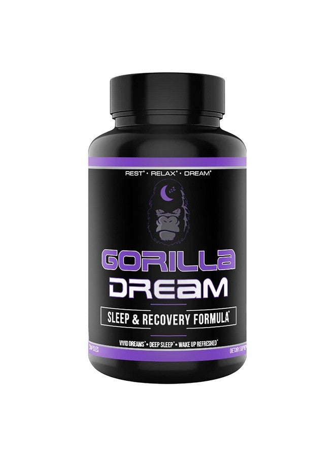 Gorilla Mind Dream Sleep Supplement (120 Capsules) - Nootropic Infused Comprehensive Sleep & Recovery Supplement - GABA, Melatonin, Valerian Root, Magnesium, L-Theanine, Sensoril, Ashwagandha & More - Image 1