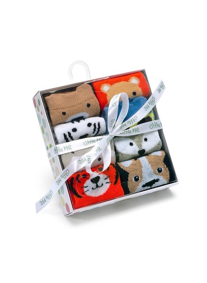 ليتل مي جوارب أطفال من ليتل مي، عبوة من 8 قطع، بتصميم حيوانات، من عمر 0 إلى 12 شهرًا - Image 5