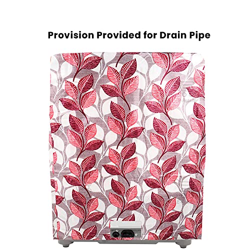 E-Retailer® Polyester Semi Automatic Washing Machine Cover With Zip Enclosure Suitable For 5kg to 8kg (Color-Leaf Pink, Size-33x22x37 Inches) - Image 2