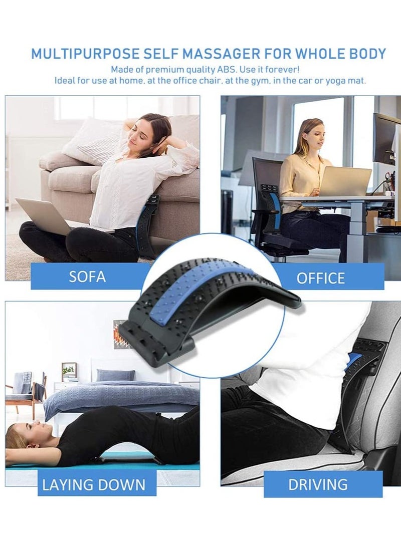 Magnetic Therapy Back Massager Stretcher Neck Stretch Tools Massage Cervical Pillow Lumbar Spine Support Corrector pain Relief(Purple - Image 4