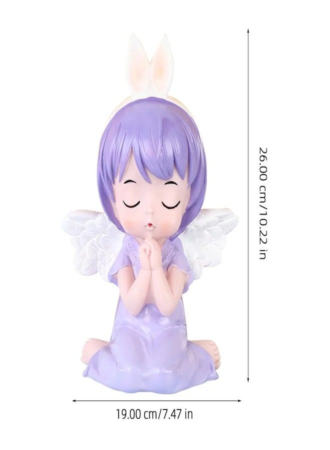 Sajani Cute Cartoon Portable Piggy Bank, Creative Coin Bank for Boys and Girls, Decorative Money Saving Box for Birthday Present, Best Return Gifts for Kids (Pack of 1) (Purple - Angle) - Image 5