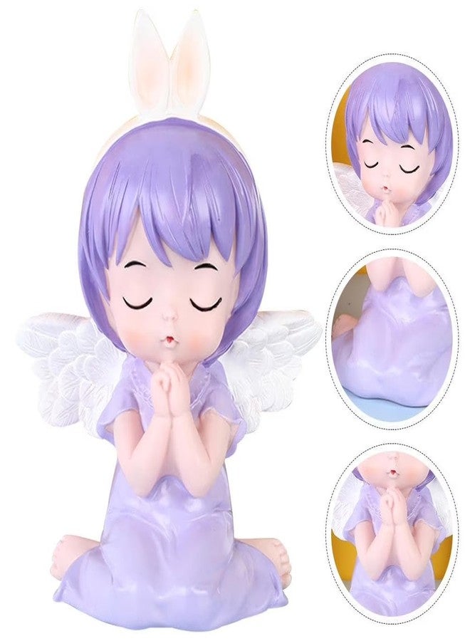 Sajani Cute Cartoon Portable Piggy Bank, Creative Coin Bank for Boys and Girls, Decorative Money Saving Box for Birthday Present, Best Return Gifts for Kids (Pack of 1) (Purple - Angle) - Image 2