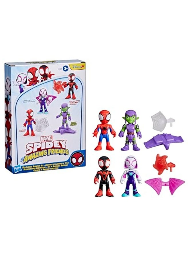 MARVEL Spidey And His Amazing Friends Web-Slinging Adventure Set (7.62 Cm, Pack Of 4) - Image 2