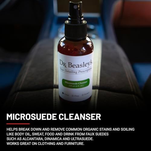 Dr. Beasley's Microsuede Cleanser 12 fl oz - Spray & Wipe Cleans Toughest Stains on Auto Faux Suede, Won't Harden or Darken, Removes Body Oils, Food, Drinks - Image 3