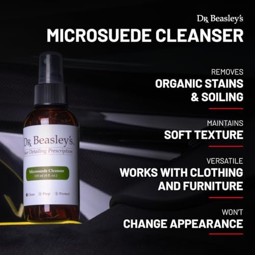Dr. Beasley's Microsuede Cleanser 12 fl oz - Spray & Wipe Cleans Toughest Stains on Auto Faux Suede, Won't Harden or Darken, Removes Body Oils, Food, Drinks - Image 2