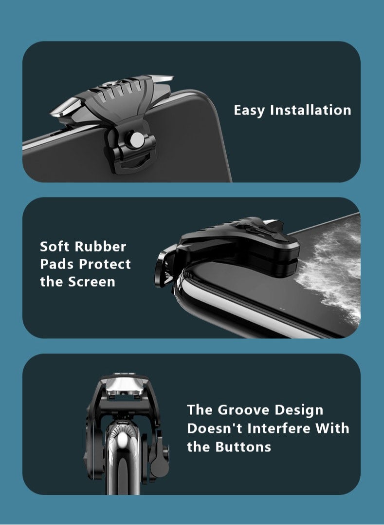 اوليو حزمتان من أزرار التحكم في لعبة PUBG العالمية للهواتف المحمولة، متوافقة مع لوحة الألعاب، ملمس جيد لليد، تحسين سرعة ودقة التصويب - Image 3