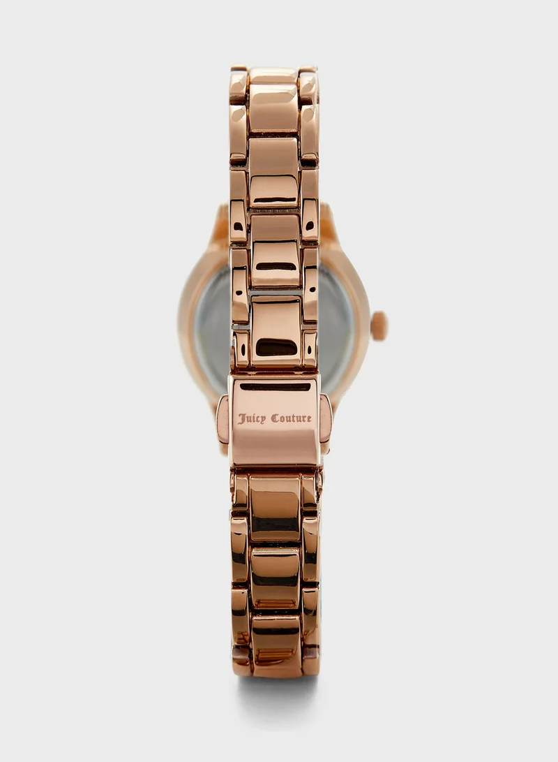 Juicy Couture Steel Strap Analog Watch+Charm Bracelet Set
