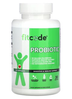 fitcode Probiotic 30 Veggie Capsules 