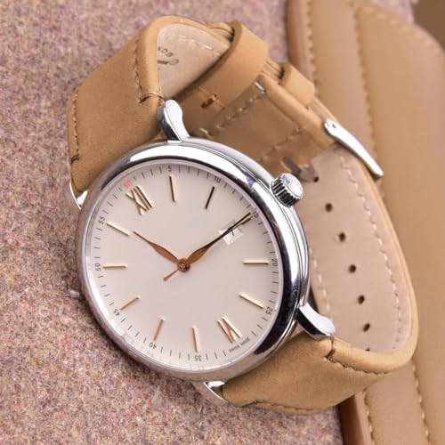 Ritche Leather Watch Strap with Quick Release Pins 20mm Replacement Watch Band for Men and Women Fits Smartwatches Traditional Watches - Image 3