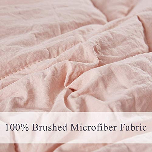 Homespun Soft Microfibre Comforter Blanket Lightweight Reversible Quilt Duvet All Weather, Double Bed, Pink Color - Image 3