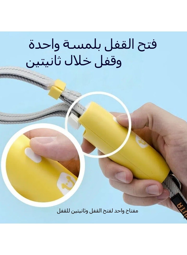 عام لوازم الحيوانات الأليفة، سلسلة كلاب مضادة للانفجار مصنوعة من النايلون، مع مرآة للكلاب، سلسلة كلاب للكلاب من حجم صغير إلى متوسط. - Image 1