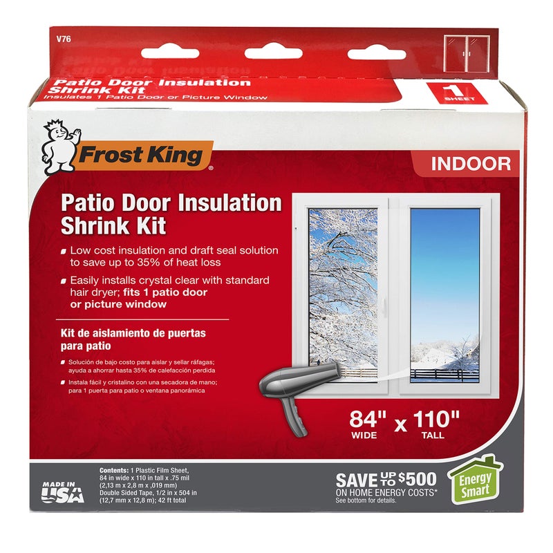 Frost King V76H Shrink Window Kit 84-Inch by 110-Inch, Clear - Image 1