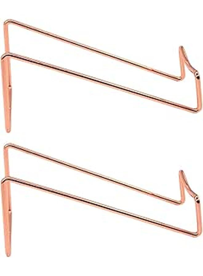 Metal Rose Gold Wine Rack Set Of 2 Modern Minimalist Countertop Bottle Holder For Kitchen Bar Display - Image 1