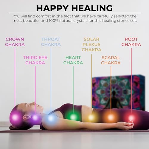 ZenseMe Crystals and Healing Stones Set 31Pcs - Healing Crystals & Stones - 14 Real Raw Chakra Rocks, 7 Gemstones Bottles, 3 Essential Oils,Pendant Necklace, Pendulum Board, Amethyst Cluster, Bracelet & Guide - Image 2