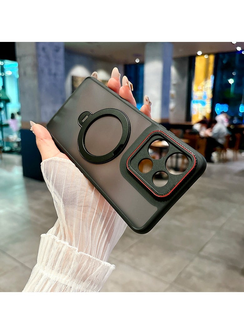 General - Case for moto edge 60 Pro with CD textured camera cover [MagSafe compatible] with magnetic invisible ring holder - Image 1