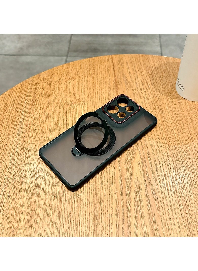 General - Case for moto edge 60 Pro with CD textured camera cover [MagSafe compatible] with magnetic invisible ring holder - Image 1
