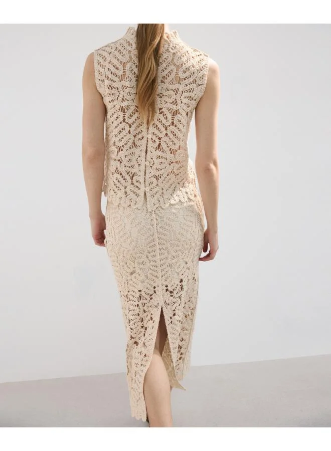 MANGO Openwork knit top