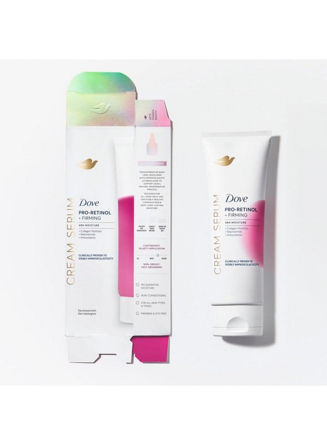 Dove Body Cream Serum Pro-Retinol + Firming for Elasticity and Firmness,with Collagen Peptides, Niacinamide and Antioxidants Lotion, 8 oz - Image 2