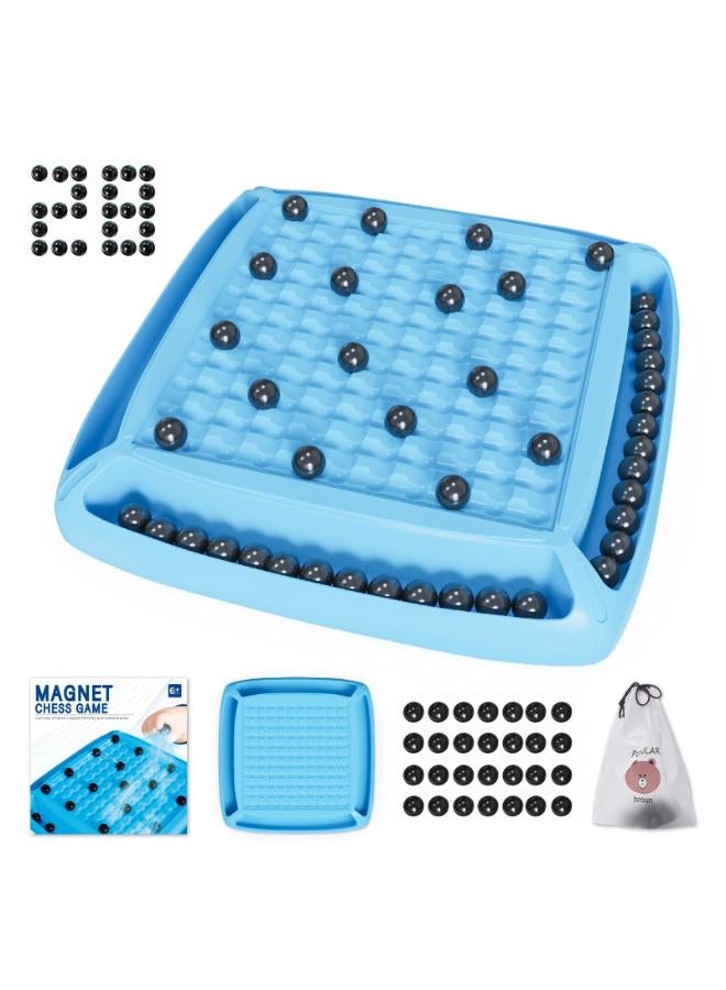 Magnetic Chess Game, Fun Family Magnet Chess Game with 28pcs Stones, Magnetic Chess Board Game for Kids and Adults, Magnetic Game Gifts for Boys & Girls, 2-4 Players 