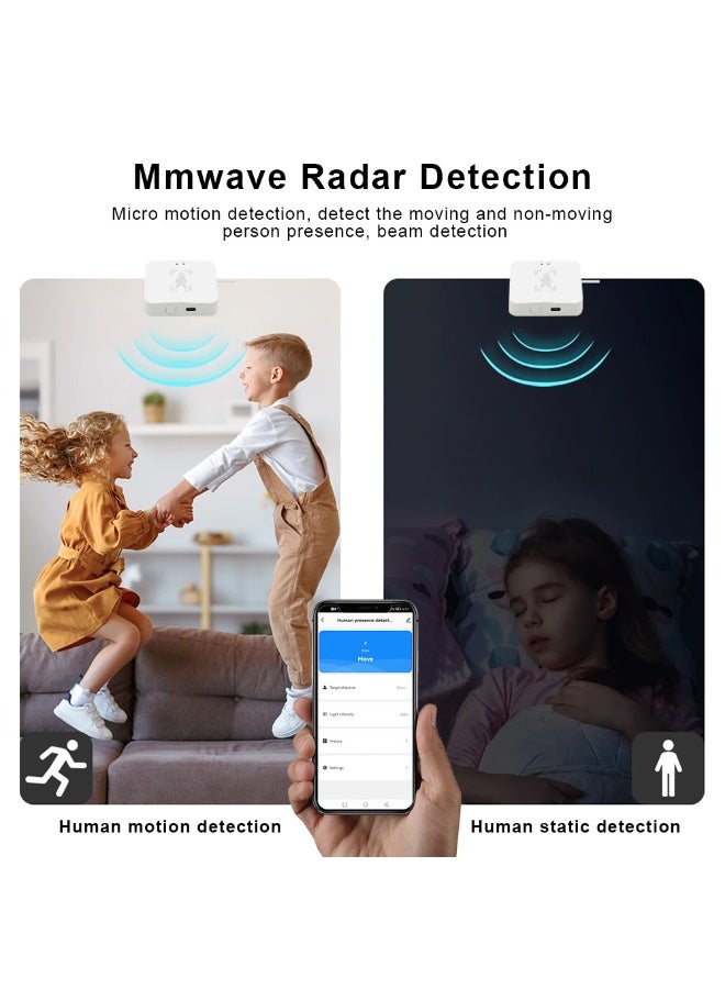 مستشعر وجود بشري ذكي بتقنية رادار mmWave من WiFi مع كشف التنفس والإضاءة، 5.8 جيجاهرتز - Image 2