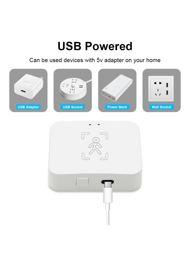 مستشعر وجود بشري ذكي بتقنية رادار mmWave من WiFi مع كشف التنفس والإضاءة، 5.8 جيجاهرتز - Image 4