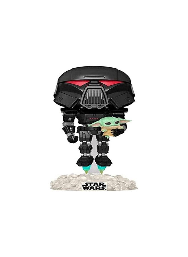 Funko Pop Vinyl - Star Wars - Dark Trooper with Grogu 488 Black - Image 1