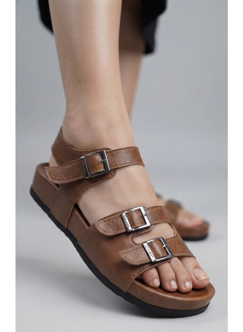 Comfortable women's sandals with adjustable straps and supportive orthopedic insole - Image 1