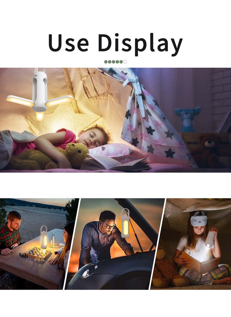 Viden - Camping Lights LED Camping Lantern Flashlights 10000mAh Freefolding Rechargeable Camping Lamp With 3 Light Modes & SOS Signal Great for Home Garden Outdoor Hiking Fishing Emergency - Image 1