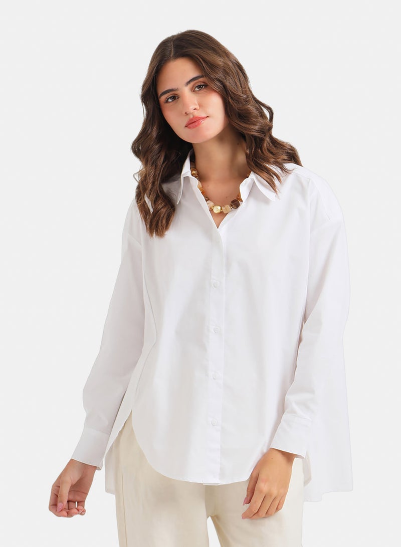 Carina High-Low Oversized Shirt - Image 1
