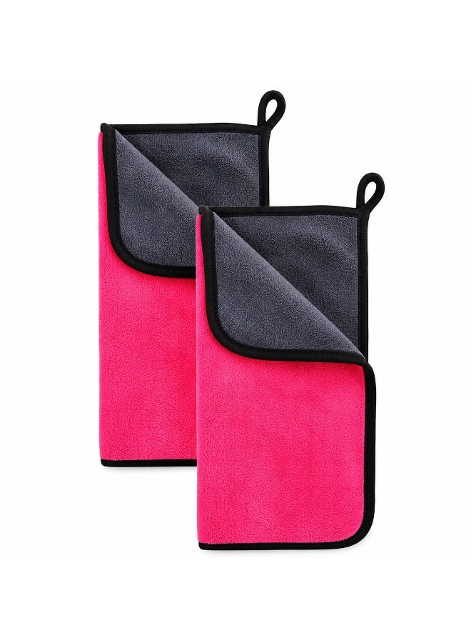 (2 Pcs) Microfiber Car Cleaning Towels 30x30 cm – Double-Sided Lint-Free Streak-Free Absorbent Cloths for Car, Kitchen, Glass, Windows & Screens | Reusable Scratch-Free Bundle - Image 1