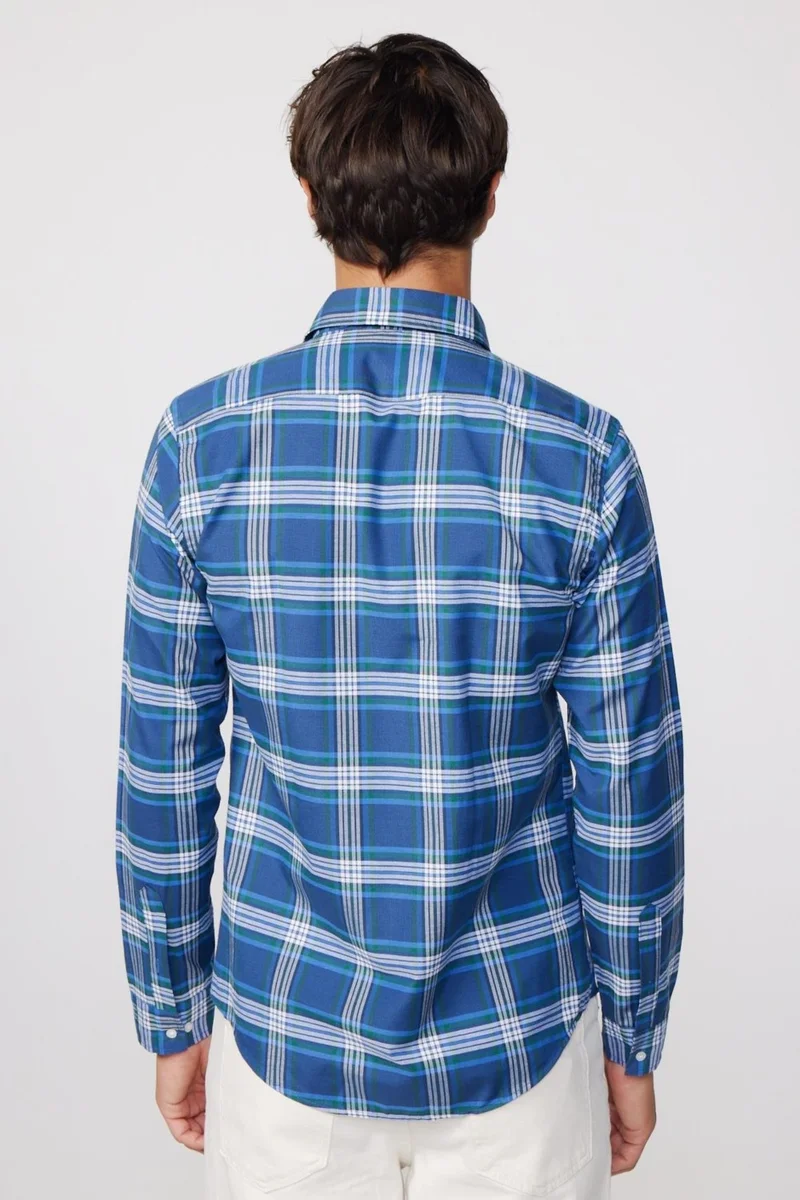 Tudors Slim Fit Checked Cotton Easy Iron Men's Shirt